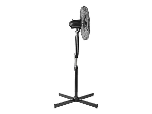 Nedis FNST15CBK40, Kotitaloustuuletin lavoilla, Musta, Lattia, 40 cm, 1,4 m, AC, Akku