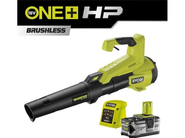 Akkukäyttöinen lehtipuhallin RYOBI ONE+ HP RY18BLXC-140, 18 V, 4 Ah, 9,9 m³/min, 177 km/h