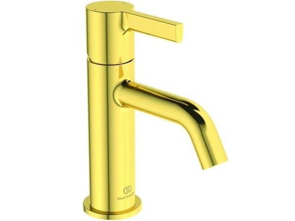 IDEAL STANDARD Joy - håndvaskarmatur 48x110x168 mm i brushed gold, uden bundventil - EasyFix, Skjult luftblander, FirmaFlow, PVD Teknololgi