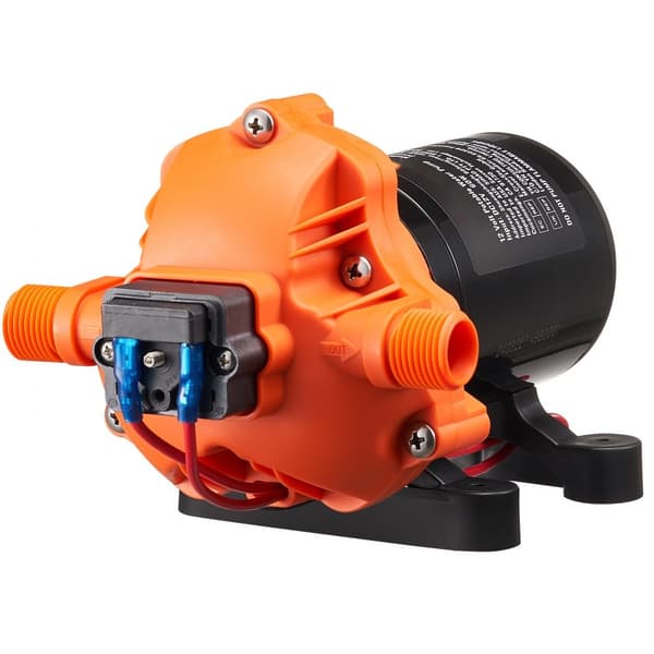 12V Membranpumpe 1,8GPM, 6,81 L/min 3-kammer Vandpumpe med Trykkontakt, Høj Effektivitet og Holdbarhed.