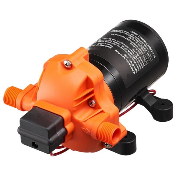 12V Membranpumpe 1,8GPM, 6,81 L/min 3-kammer Vandpumpe med Trykkontakt, Høj Effektivitet og Holdbarhed.