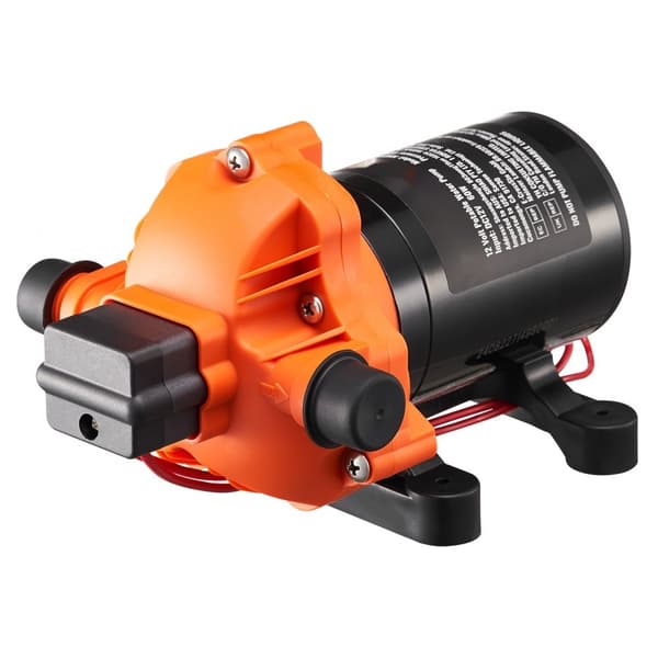 12V Membranpumpe 1,8GPM, 6,81 L/min 3-kammer Vandpumpe med Trykkontakt, Høj Effektivitet og Holdbarhed.