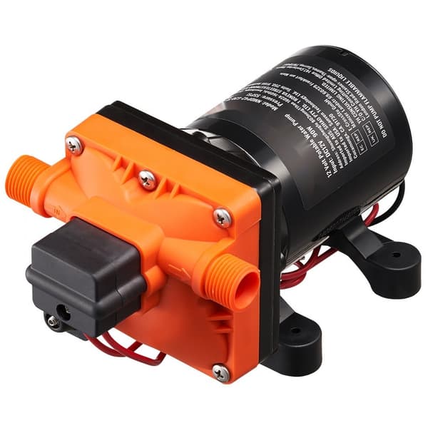 12V membranpump 3GPM, 11,36 L/min, hög effekt, 4-kammarpump med tryckbrytare, hållbar, perfekt för olika vattenapplikationer