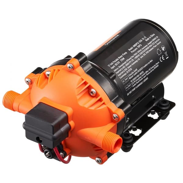 12V Membranpumpe 5GPM, 18,93 L/min, 5-kammer Vandpumpe med Trykkontakt, Effektiv og Pålidelig.