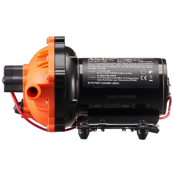 12V Membranpumpe 5GPM, 18,93 L/min, 5-kammer Vandpumpe med Trykkontakt, Effektiv og Pålidelig.