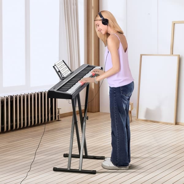 88-näppäiminen digitaalinen piano, puolipainotettu, sähköinen ja kannettava