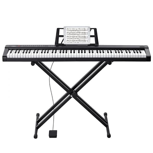 88-näppäiminen digitaalinen piano, puolipainotettu, sähköinen ja kannettava