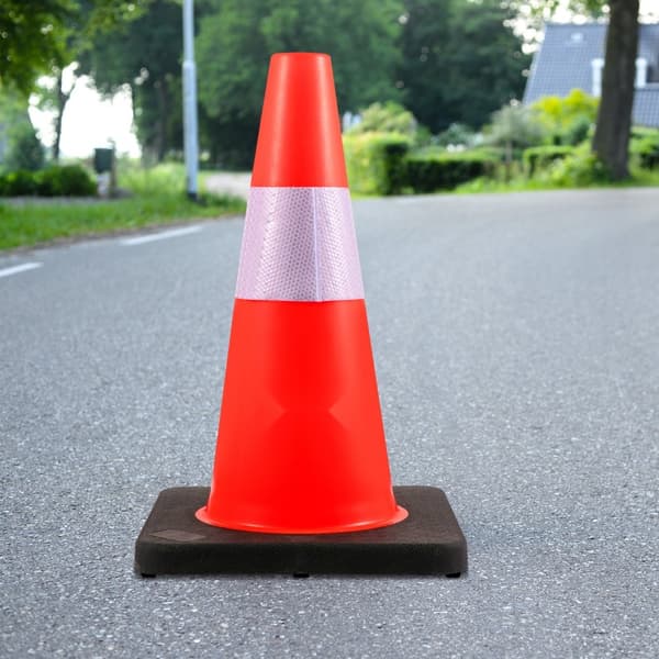 Sikkerhedskegler 18'', refleksive orange trafik kegler, 5 stk. vejkegler, holdbare og synlige, ideelle til sikkerhedsforanstaltninger.