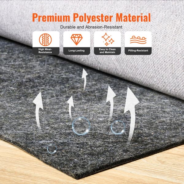 Matto Pad Gripper 4' x 6', suojaava mattotyyny, 0,47 cm paksu, kaikille lattiatyypeille sopiva