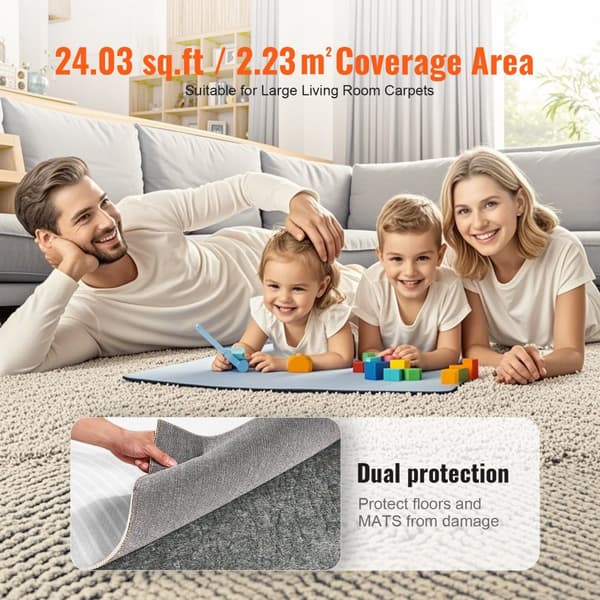 Matto Pad Gripper 4' x 6', suojaava mattotyyny, 0,47 cm paksu, kaikille lattiatyypeille sopiva