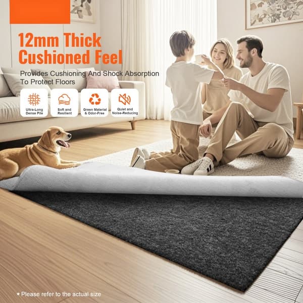 Matto Pad Gripper 4' x 6', suojaava mattotyyny, 0,47 cm paksu, kaikille lattiatyypeille sopiva