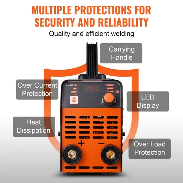 ARC Stick Svejsemaskine 220V 100A, 2-i-1 Stick/Lift TIG, Hot Start, Digital Kontrol, Hurtig Opvarmning, Robust Design