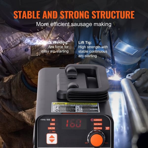 ARC Sticksvejsere 220V 120A 2-i-1 Lift TIG, Hot Start, hurtig opvarmning, digital temperaturkontrol, præcise svejseresultater.