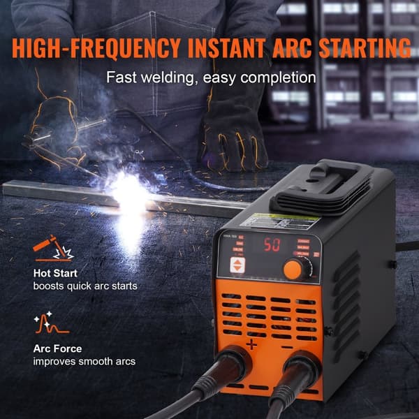 ARC Sticksvejsere 220V 120A 2-i-1 Lift TIG, Hot Start, hurtig opvarmning, digital temperaturkontrol, præcise svejseresultater.