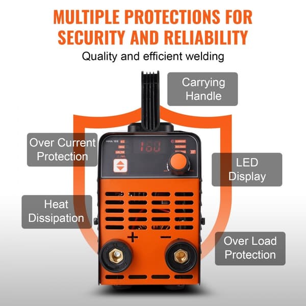 ARC Sticksvejsere 220V 120A 2-i-1 Lift TIG, Hot Start, hurtig opvarmning, digital temperaturkontrol, præcise svejseresultater.