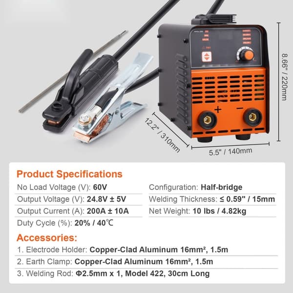 ARC Stick Svejsemaskine 220V 160A 2i1 Lift TIG, Hot Start, hurtig opvarmning, professionelt værktøj til svejsning.