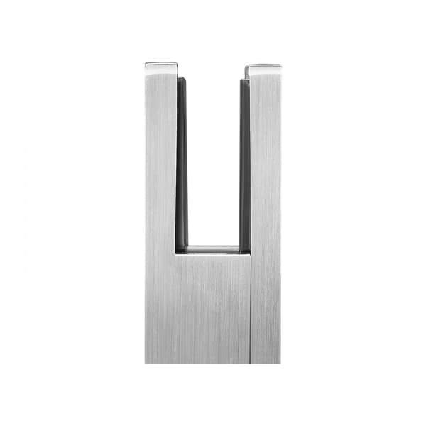 Glasklemme 4 stk, firkantet rækværksbeslag til 0,31-0,47 glas, sølvfarvet, holdbart og stilrent design.