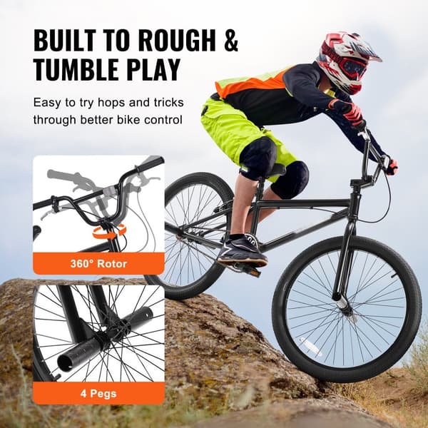 24-tommer BMX cykel, Freestyle cykel til mænd og børn, Hi-Ten stålstel, robust og holdbar, perfekt til tricks og sjov!