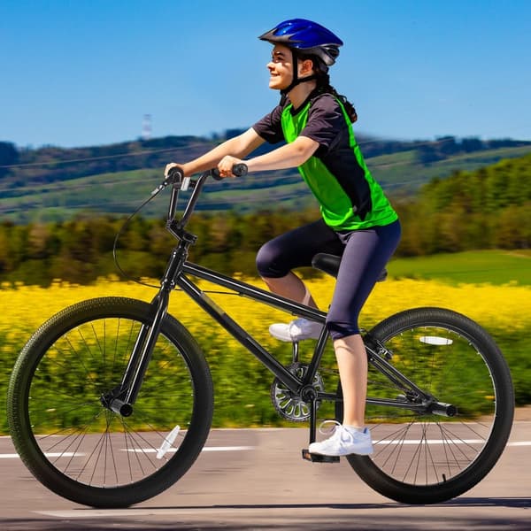 24-tommer BMX cykel, Freestyle cykel til mænd og børn, Hi-Ten stålstel, robust og holdbar, perfekt til tricks og sjov!