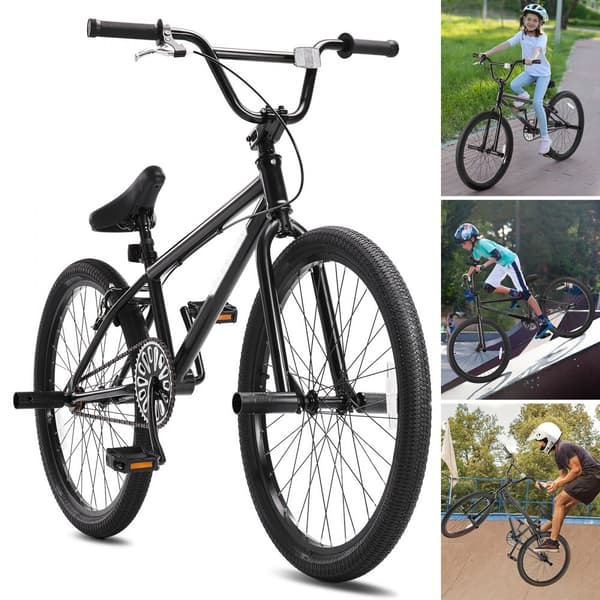 24-tommer BMX cykel, Freestyle cykel til mænd og børn, Hi-Ten stålstel, robust og holdbar, perfekt til tricks og sjov!