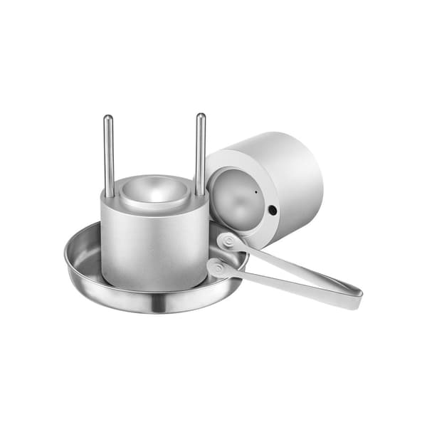 Ice Ball Press 2,1/53 mm, isčemester kit, perfekt til whisky, elegant sølvdesign, ideel til drinks og cocktails.