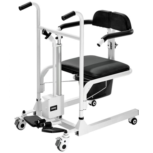 Elektrisk Patientlyftstol, Ergonomisk Design, 180° Delad Sits, Säker och Bekväm Användning, Perfekt för Vård och Rehab