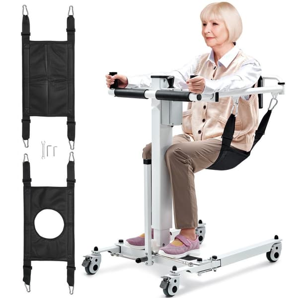 Sähköinen Potilasnostin Siirtotuoli, Kestävä Taitettava Pyörätuoli, 100KG Kapasiteetti, Helppo Käyttö, Mukautuva Design