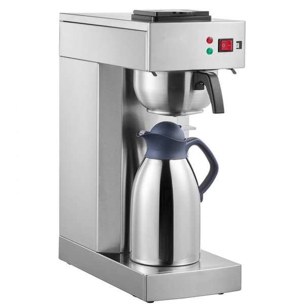 Kommerciel dryp kaffemaskine 12 kopper med termisk karaffel, ideel til restaurant og kontor, hurtig brygning og holdbarhed.
