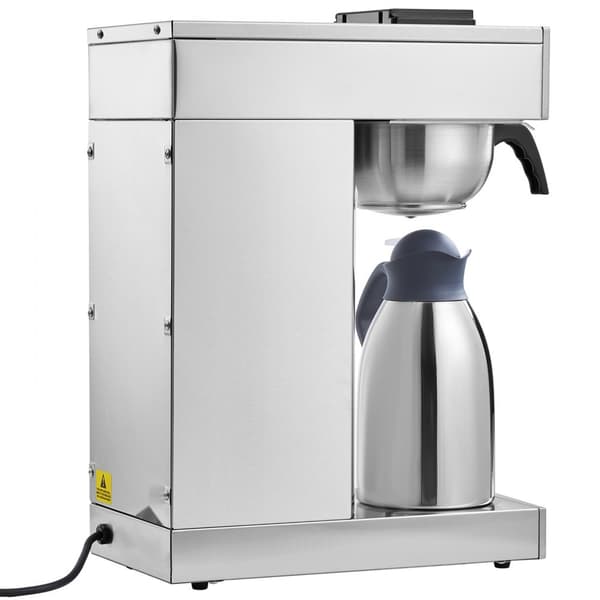 Kommerciel dryp kaffemaskine 12 kopper med termisk karaffel, ideel til restaurant og kontor, hurtig brygning og holdbarhed.