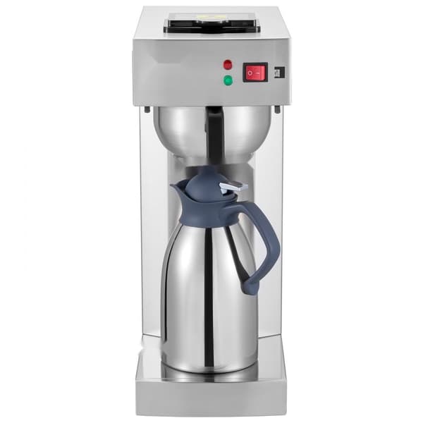 Kommerciel dryp kaffemaskine 12 kopper med termisk karaffel, ideel til restaurant og kontor, hurtig brygning og holdbarhed.