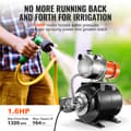 Miniatyrbillede 3 af 11: 1.6HK Pumpe med lavt brønd, 1320GPH kunstvandingsboosterpumpe, tryktank, høj effektivitet, ideel til havevandingssystemer.