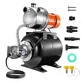 Miniatyrbillede 9 af 11: 1.6HK Pumpe med lavt brønd, 1320GPH kunstvandingsboosterpumpe, tryktank, høj effektivitet, ideel til havevandingssystemer.