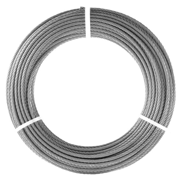 T316 rustfrit stålkabel 1/8 7x7 wire reb, 100 fod kabelgelænder, holdbart, vejrbestandigt, til udendørs brug.
