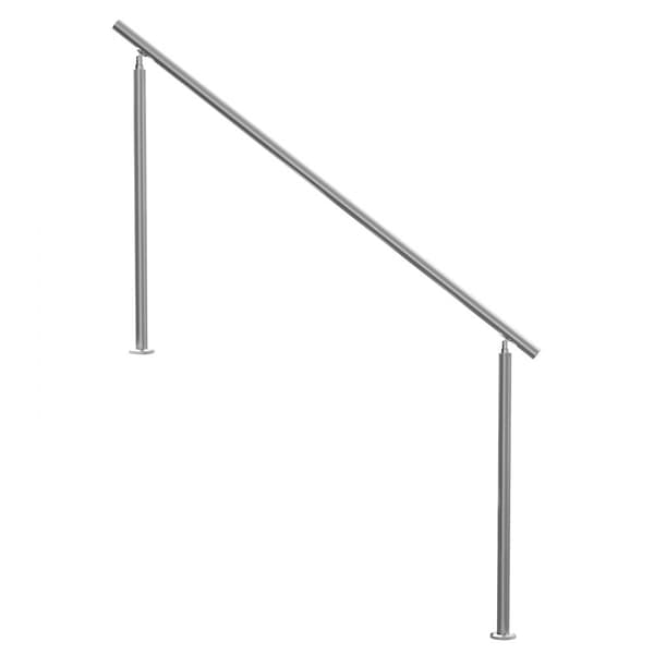 70,9 tommer gelændere til udendørs trin, 180 cm, til seniorer, veranda og dæk, sikkerhed og støtte.