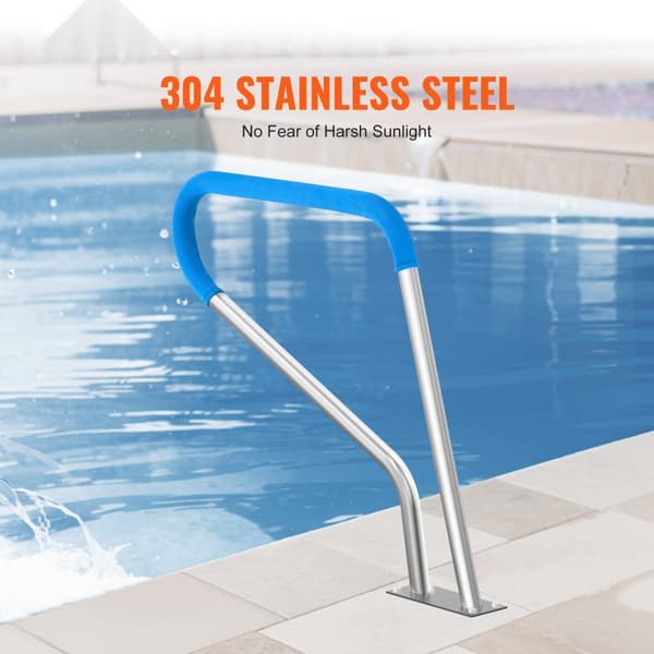 Pool Handledare 39 x 32 tum i rostfritt stål, hållbart tillbehör för spabad, perfekt för din poolupplevelse
