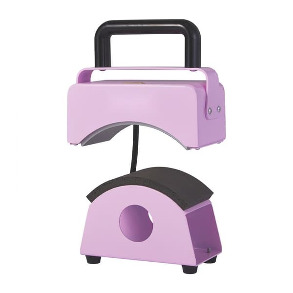 Värmepressmaskin Mini Hatt, Hat Press för Kepsar, 5,9x3,15 tum, Lila, Snabb Uppvärmning, Digital Temperaturkontroll