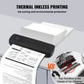 Miniatyrbillede 3 af 11: Bærbar trådløs blækfri printer 2600 mAh, ideel til rejser og hjemmet, kompakt design, høj kvalitet udskrift.