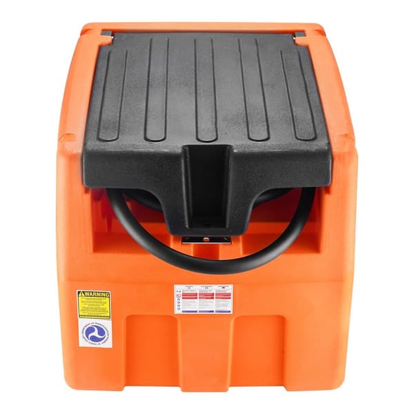 Bærbar dieseltank 48 Gallon med 12V elektrisk overførselspumpe, brændstoftank til biler, hurtig overførsel, robust design.