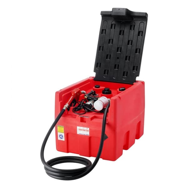 Bärbar 48 Gallon Bränsletank, Diesel- och Bensin, 12V Pump, Snabb Överföring, Perfekt för Camping och Fritidsbruk