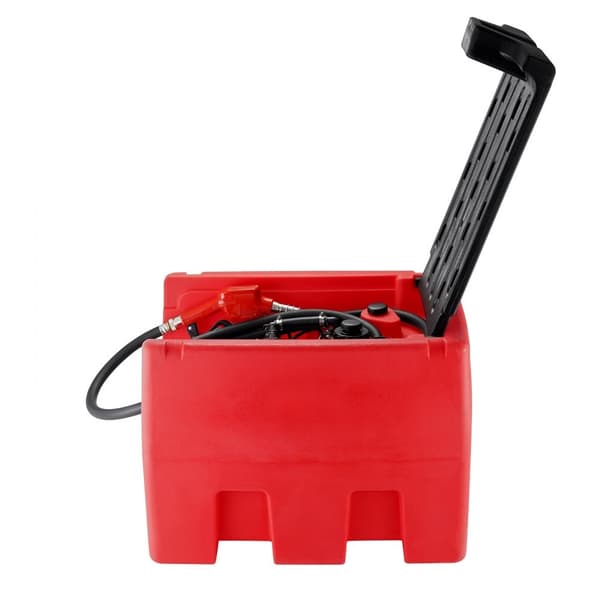 Bärbar 48 Gallon Bränsletank, Diesel- och Bensin, 12V Pump, Snabb Överföring, Perfekt för Camping och Fritidsbruk