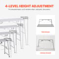 Miniatyrbild 4 av 11: Justerbar höjd arbetsplattform, bärbar ställningsplattform, 880 lb kapacitet, robust design, idealisk för bygg och renovering