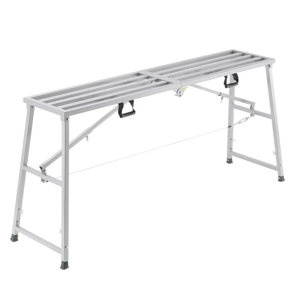 Justerbar höjd arbetsplattform, bärbar ställningsplattform, 880 lb kapacitet, robust design, idealisk för bygg och renovering