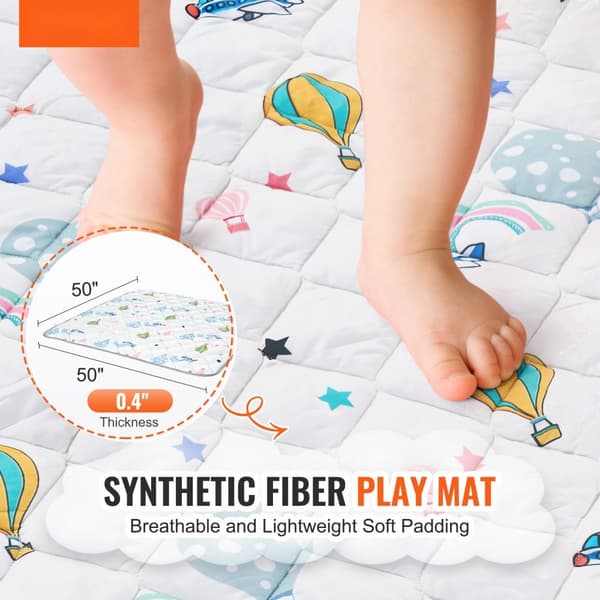 Babylekmatta 50x50, Mjuk golvlekmatta, Spädbarnets aktivitetsmatta, Säker och bekväm lekmiljö, Perfekt för inomhuslek