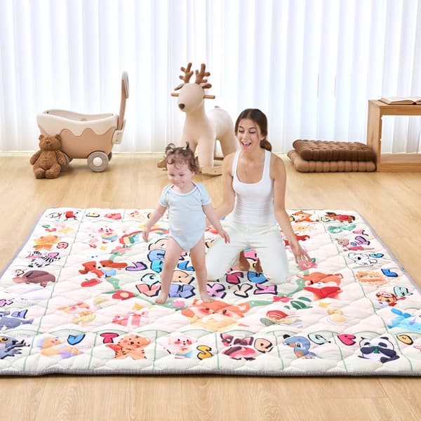 Baby Lekmatta 71x79, Mjuk och Förtjockad, Perfekt för Lek och Säkerhet, Stor Yta och Bekväm Design