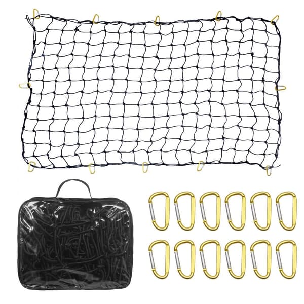 Verkko raskaiden kuormien kuljetukseen, joustava bungee-verkko 7,2' x 10,8', kestävä kuorma-autoihin