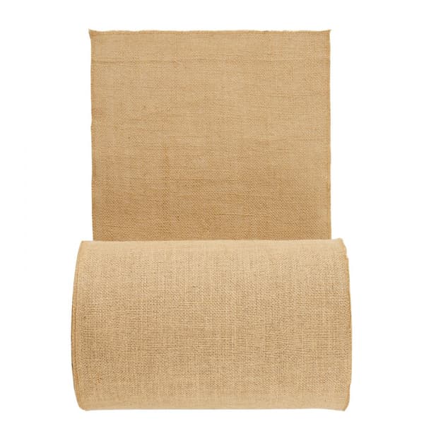 Jutestofrulle 14x150 fod til kunsthåndværk og planter, naturlig jutetræindpakning, perfekt til DIY-projekter.