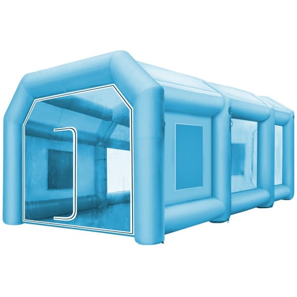 Mukautettu Puhallettava Ruiskutuskaappi 26x13x10Ft, Auton Maalikaappi, Puhallettava Teltta, Kestävä, Helppo Käyttää