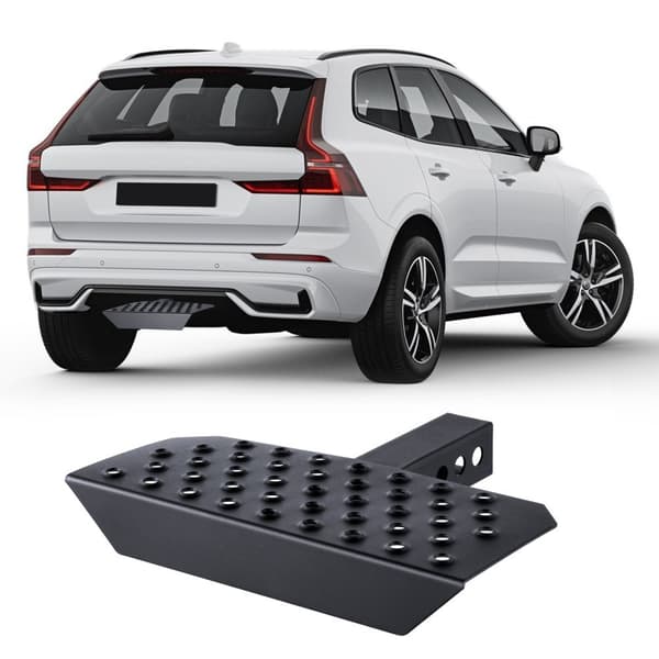 Hitch Step 2-tommer, universel trailertræk, bagkofangerbeskyttelse i stål, robust design, nem installation.