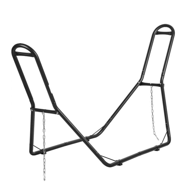 Stål hængekøje stativ 450 lbs kapacitet, justerbart til 6,9-12,8 fod, robust hængekøje ramme til udendørs brug.
