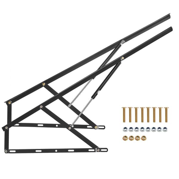 Sengeløft 59x71, kompatibel til sengstørrelse 154 lbs, DIY væghardware til senge, nem installation og holdbar kvalitet.